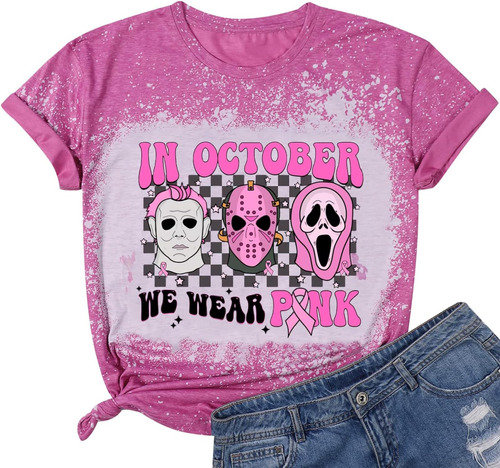 Camisas Contra El Cáncer De Mama Camisa De Halloween Para Mu