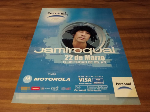 (pd842) Publicidad Jamiroquai Club Ciudad * 2006