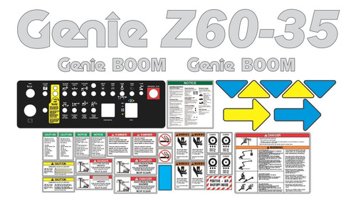 Calcomanias Plataforma Articulada Genie Z60-35