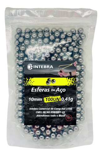 Esfera Aço 10mm 100 Unidades Estilingue Atiradeira Bolinha
