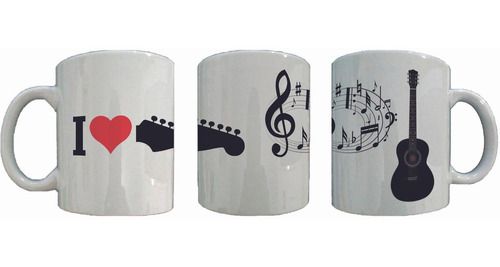 Taza Blanca I Love Guitar