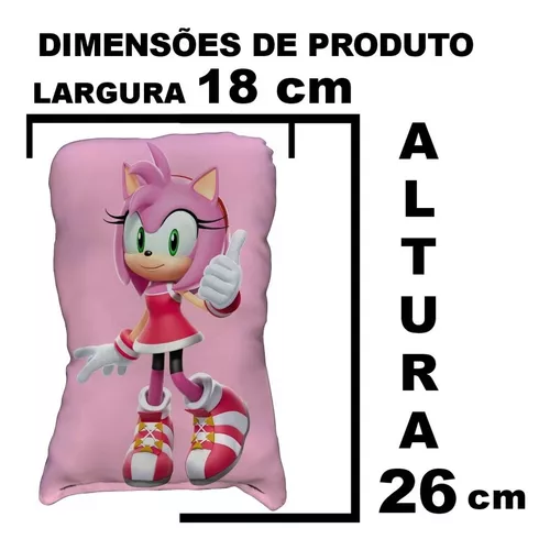 Fantasia Amy Rose Sonic Infantil 12 x S/juros