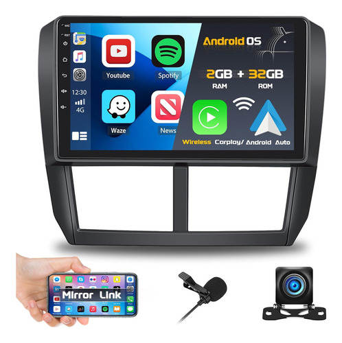 Android Car Estereo 2008-12 Subaru Forester Impreza Wrx Sti