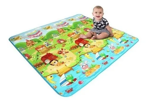 Tapete Gateo Bebé Infantil Alfombra Grande 2m X 1.8m