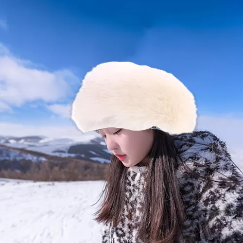 Orejeras de pelo sintético azul niña