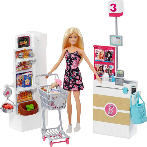 Barbie Supermercado Playset Muñeca Juguete Niña