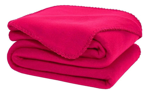 Cobija Melocotton Merrow color fucsia con diseño liso de 220cm x 200cm