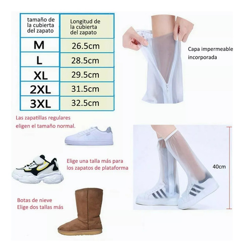 2 Pares Cubre Zapatos De Lluvia (galochas) Reutilizables