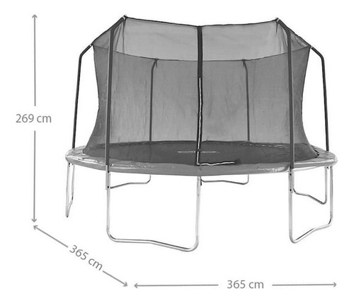 Brincolín Trampolín Uso Rudo Todo Clima 12 Ft ( Pies3.60 Mts