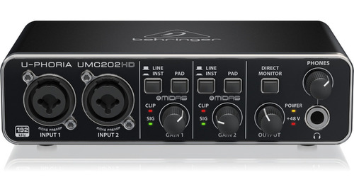 Behringer Umc202hd Interface - Midas - Placa De Audio