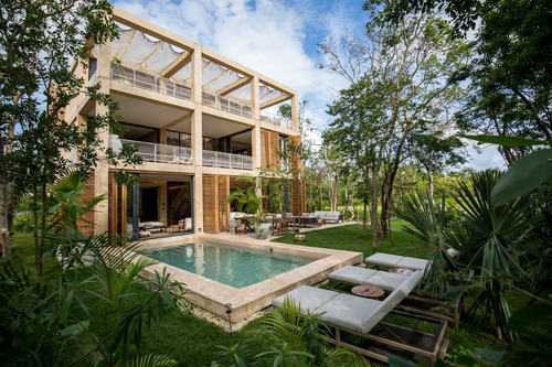 Imagen 6 de 26 de En Venta Casas Con Club De Playa Y Campo De Golf En Playa Del Carmen (860)