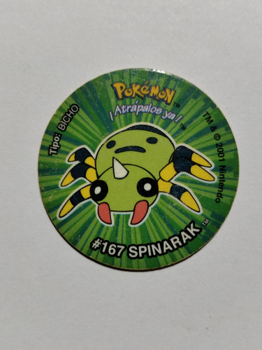 Pokémon Tazos 3 Edición Especial #167 Spinarak 