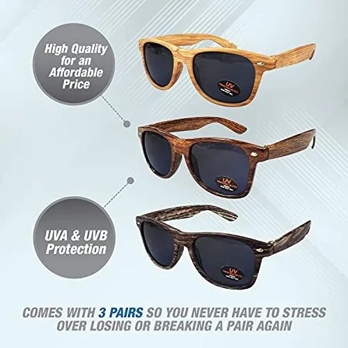 Ray Solée Gafas De Sol Para Hombres, Mujeres Y Niños Paquete