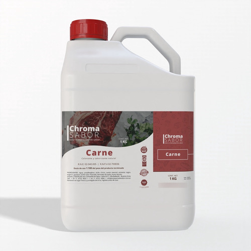 Carne Liquido Cromasabor 1 Lts - Sin Tacc Apto Vegano