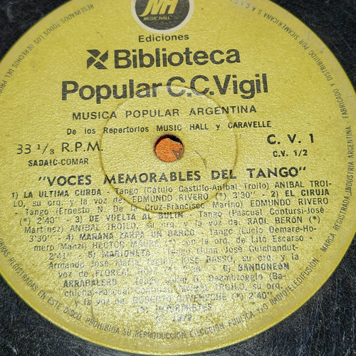 Sin Tapa Disco Grandes Orq Tipicas Voces Memorables T0