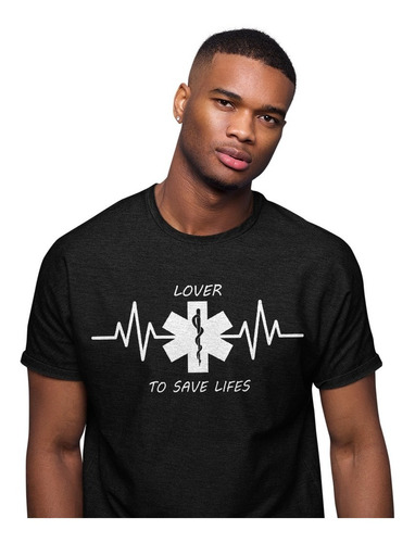 Playeras Modernas Negras/paramedicos Autenticas/cleen