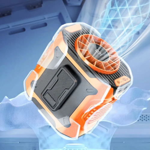 Ventilador De Cintura Portátil: Led, Batería Larga, Ajustabl