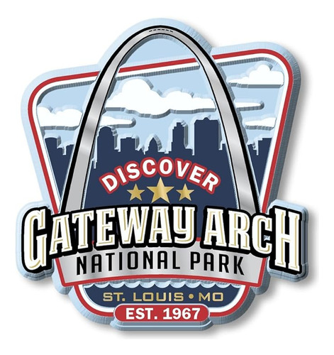 Iman Parque Nacional Gateway Arch Classic Magnets Serie Disc