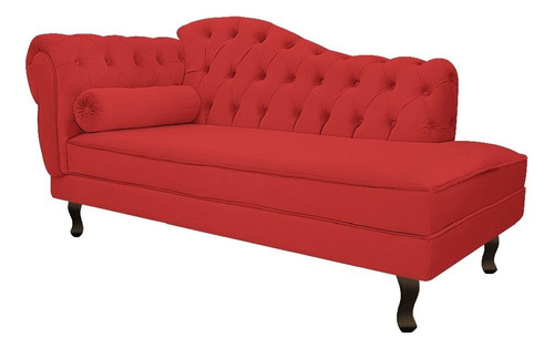 Recamier Diana 160cm Lado Direito Corano Vermelho - Adj