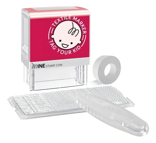 Sello Universal Para Ropa Y Papel. Intercambia Nombres Color De La Tinta Negro