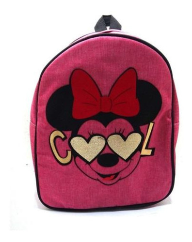 Bolso Morral Mini Colegial Estilo Jansport Mickey Gamuza