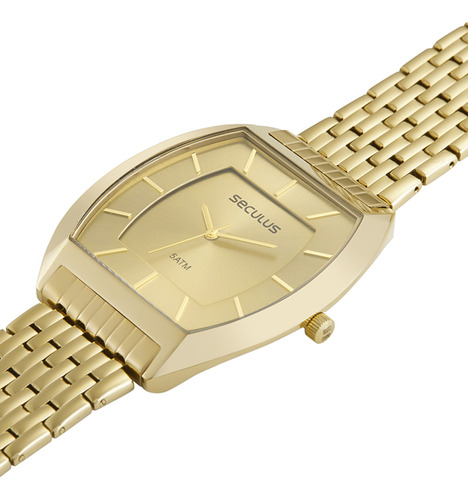 Relógio Seculus Masculino Aço Dourado 23715gp Svda3