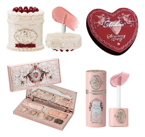 Kit Flower Knows Set De Maquillaje, 4 Peças Strawberry Cupid