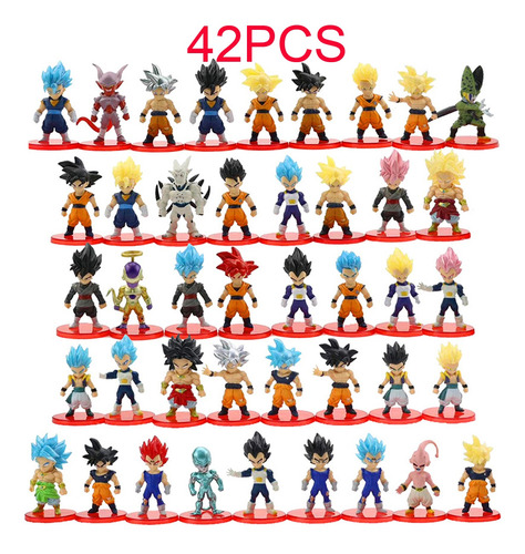 42pcs/lot Dragon Ball Z Pvc Figura De Acción Juguete+