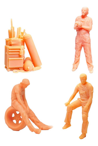 Resin 1/64 Tiny People Motorcyclist Role Play Style B