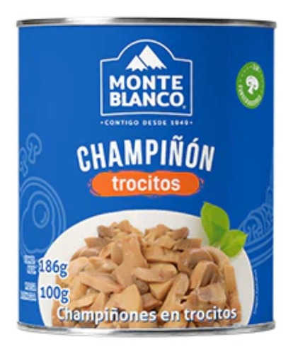 Champiñones Monte Blanco Trocitos En Lata 380 G - 6 Latas