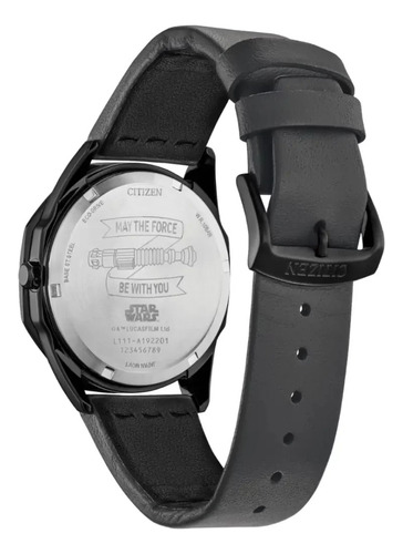 Reloj Citizen Eco Drive Star Wars Jedi Master Bm7498-00w Color de la correa Negro