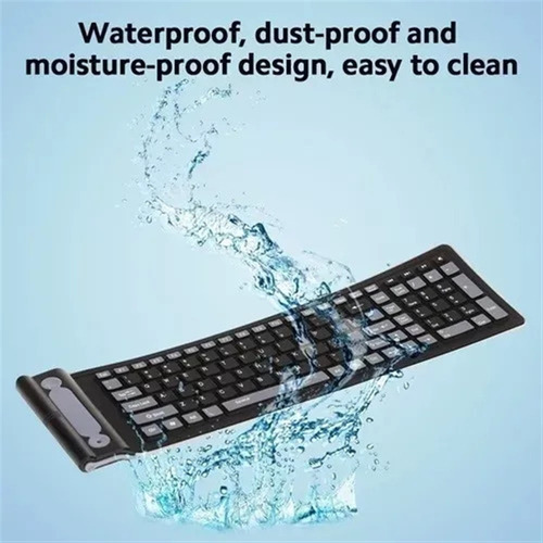 ' Teclado Flexible De Silicona Portátil Usb, P/ Notebook, Pc