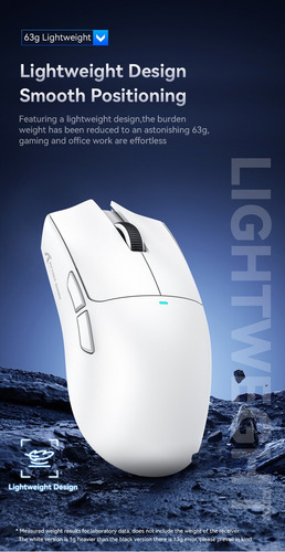Mouse Gamer X11 Attack Shark Tri Mode 22000 dpi Paw3311 Dock Color Blanco