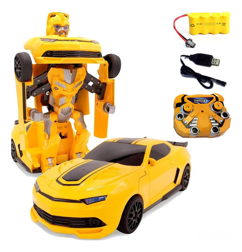 Coche De Control Remoto Superpower Abejorro Héroe Robot Color Personaje