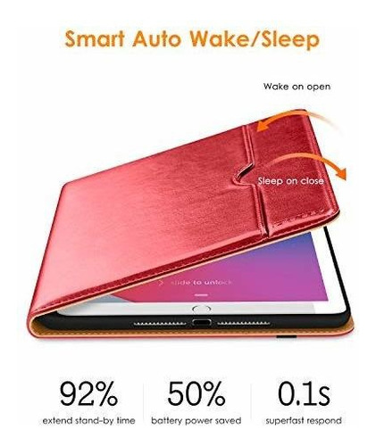 Funda Para iPad 10.2 Dtto 9a/8a/7a Gen Visión Múltiple/rojo