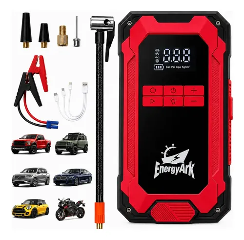 Compresor y Arrancador de Baterías 150 PSI EnergyArk (4 en 1)