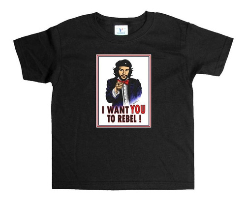 Remera Negra Che Guevara Art#1