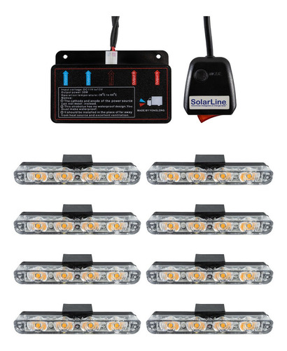 Baliza 8 Modulos 4 Led 32w Estrobo Enganche Facil Nl351-8