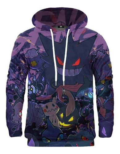 Sudadera Con Capucha Spooky Gengar Anime