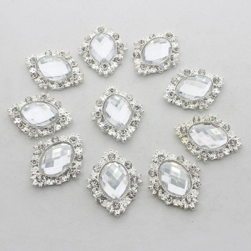 Botones De Diamantes De Imitación De Cristal 5 Piezas