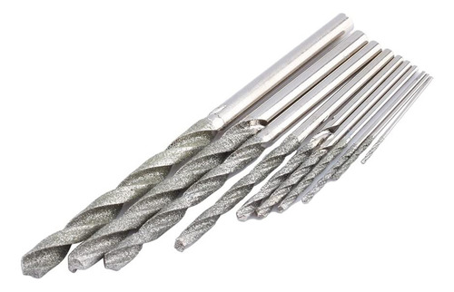 Conjunto De 10 Brocas Diamantadas, Twist Drill Bits Co