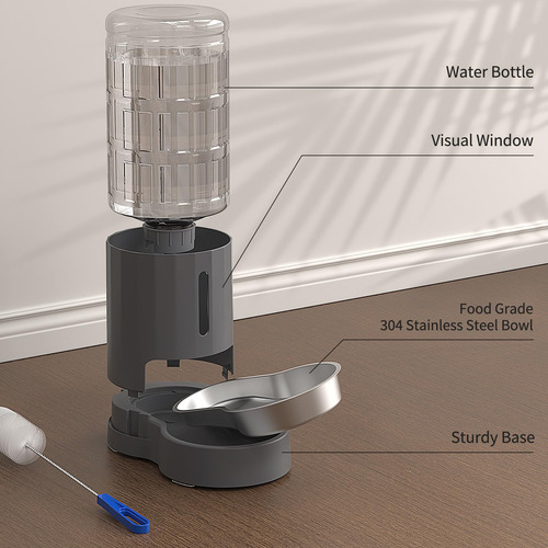 Dispensador De Agua Automático Para Gatos Y Perros Pequeños Gris