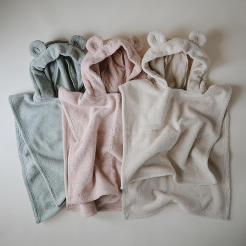 Poncho Y Toalla Mushie Para Bebés Y Niños De Algodón Orgánic