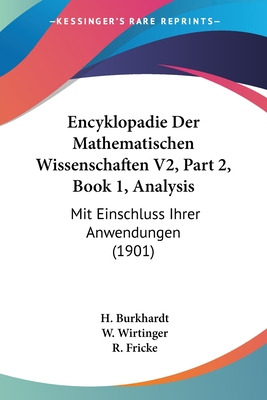 Libro Encyklopadie Der Mathematischen Wissenschaften V2, ...