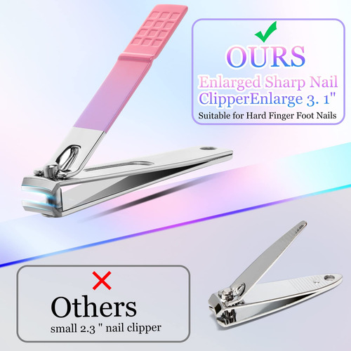 Set De Manicura Aceoce 8 En 1 De Acero Inoxidable Con Funda