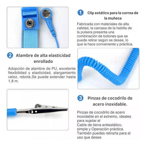 Pulsera Antiestática Anti Descarga Electrónica Protección F