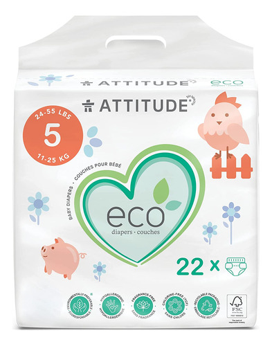 Attitude Eco Pañales Talla 5 - Unidad a $7841