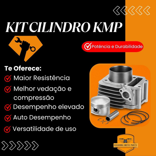 Kit Cilindro Cb 300 (09-15) Pistão Anéis E Juntas Kmp