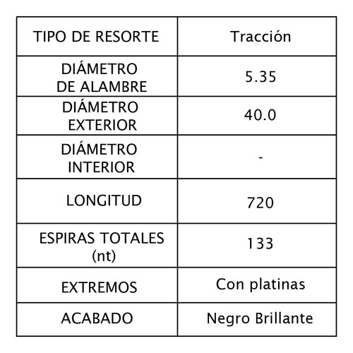 Resorte Para Puerta Levadiza 75kg Lift Ranger