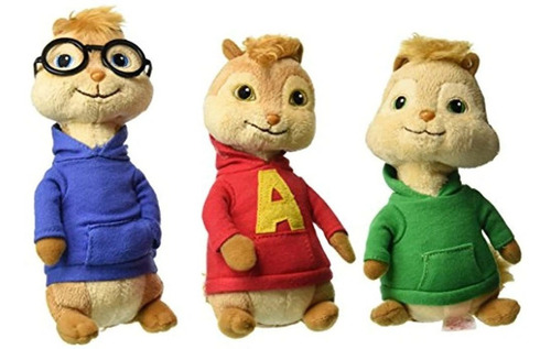 Peluche Alvin & The Chipmunks Alvin, Theodore & Simon 3pzas